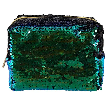 Косметичка на молнии с пайетками (текстиль) (11х15) (ПВХ бокс) (12-Tuos-HZB08) - фото 2