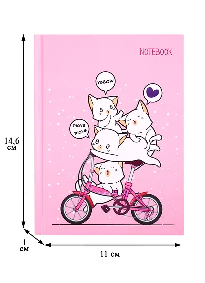 Записная книжка А6 64л кл. "Котята" 7БЦ, мат.ламинация, выб.лак., блестки «Золото» - фото 2