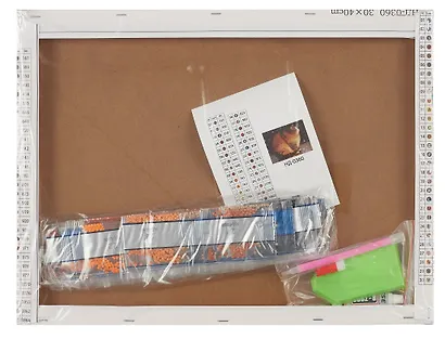 Алмазная мозаика (классическая) с подрамником, с полным заполнением "Круглый котик", 30 х 40 см - фото 2