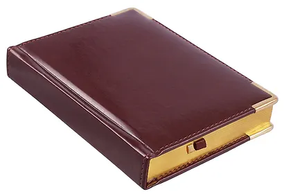 Ежедневник дат. 2026г. А6 176л "Status" каштановый, 7Б, тв.переплет, иск.кожа, обл.поролон, мет.уголки, тонир.блок, цв.торец, ляссе, инд.уп - фото 2