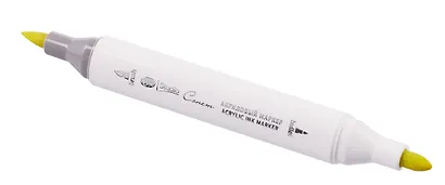 Маркер акриловый "Сонет" горчичный, двусторонний, перо кисть/пуля - фото 4