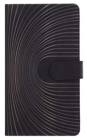 Ежедневник недат. А6+ 120л 110x190 "Тиволи" черный, кожзам, тв.переплет, тисн.фольгой, магнит.клапан, офсет, загругл.углы, справ.мат-лшы, ляссе, инд.уп - фото 1