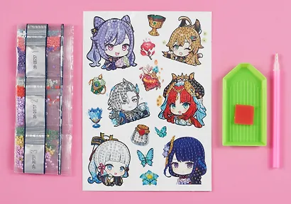 Алмазные наклейки "Волшебный мир. Геншин" - фото 2