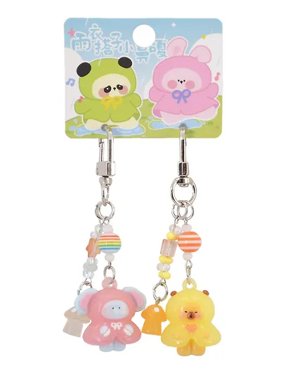 Брелоки парные Зверюшки в плаще (ПВХ) (3х2,5) (12-Manmiao-202508-KC2) - фото 2