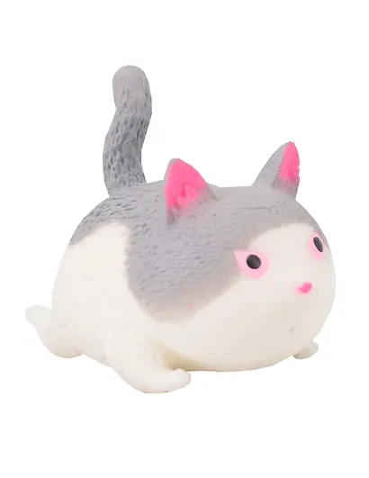 Антистресс мяшка Коты в сетке с подвесом (15-2600-8229) (3+)  серый - фото 1