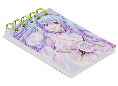 Блокнот А7 70л лин. "Anime girls" спираль, карт.обл., ассорти, инд.уп. - фото 2