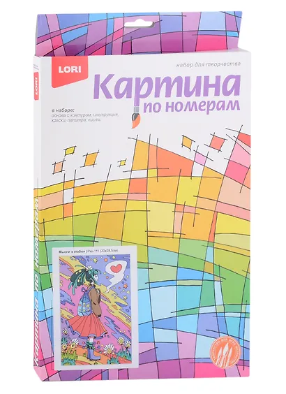 Набор для творчества LORI. Картина по номерам АНИМЕ "Мысли о любви" - фото 2