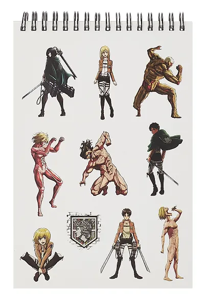 Атака Титанов. Творческий блокнот cо стикерами A5. Отряд - фото 2