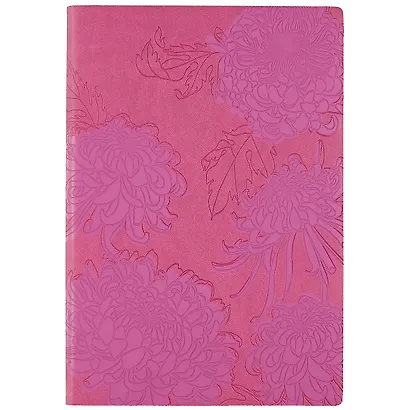 Ежедневник недат. А5 120л "Виннер" розовый, кожзам, мягкий переплет, блинт.тисн, шелкография, офсет, ляссе - фото 1