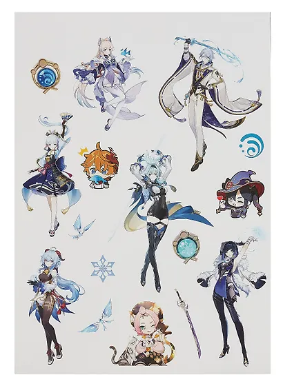 Геншин. Творческий блокнот cо стикерами и переводными татуировками A4. Лесные приключения - фото 11