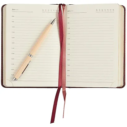 Недатированный ежедневник «Sarif Royal», бордовый, 160 листов, А6 - фото 3