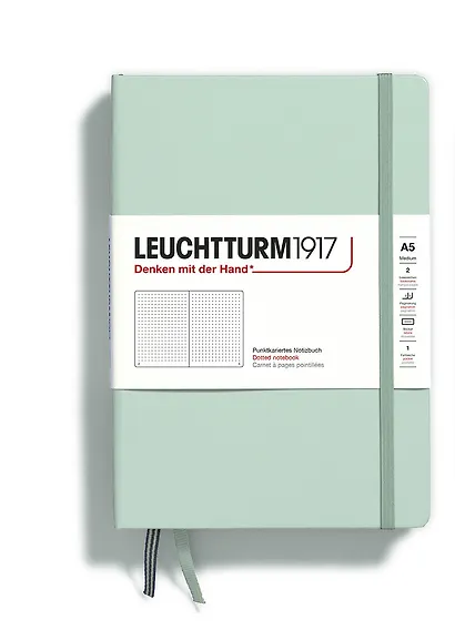 Книга для записей A5 125л тчк. "Medium" тв.обл., Мятный, Leuchtturm1917 - фото 1