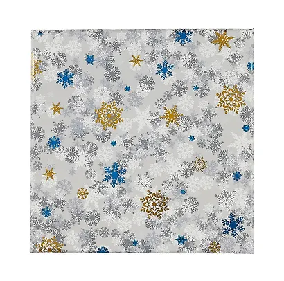 Коробка подарочная "Snowflaces" 15,5*15,5*6,5см, Новый год, картон - фото 1