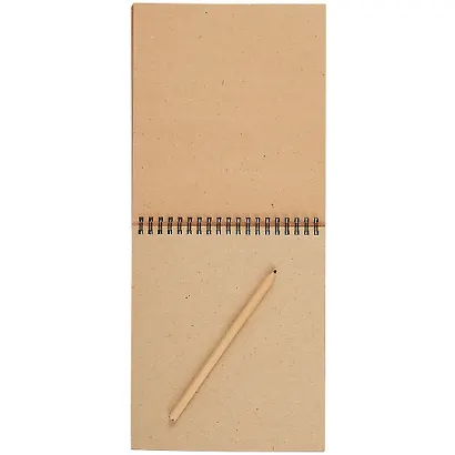 Скетчбук 168*195 40л "Акула" крафт бумага 80г/м2, карт.обл., тв.подложка, гребень - фото 2