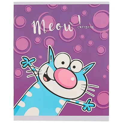 Тетрадь в клетку Unnika, "Весёлый кот", 48 листов, в ассортименте - фото 5