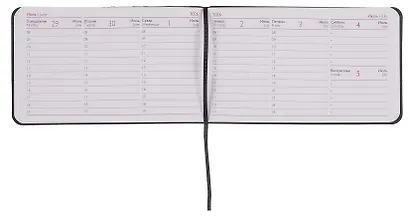 Еженедельник дат. 2026г. 64л 150x87 мм 150x87 мм "Виннер" черный, кожзам, мягк.переплет, блинт.тиснение, офсет, карманный, горизонт, справ.мат-лы, закругл.углы, ляссе, инд.уп - фото 3