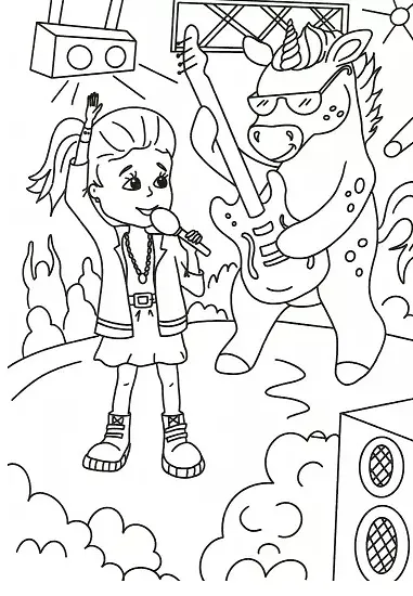 Дружные единороги. Раскраска - фото 2