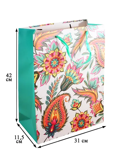 Пакет А3 31*42*12 "Цветы" жен., бум.мат.ламинат - фото 2