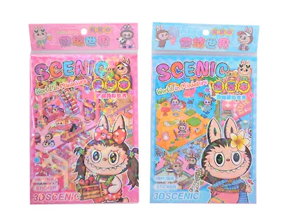 Наклейки Румбокс "Зубастик", 13*18,5 см, 4 листа с локациями, 4 листа с наклейками, 3 дизайна в ассортименте - фото 1