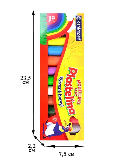 Пластилин 12цв 180гр к/к., Centropen - фото 2