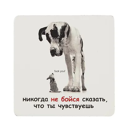 Сувенир МАГНИТИК Магнит 6,5*6,5см "Приколы": "Никогда не бойся сказать..." - фото 1