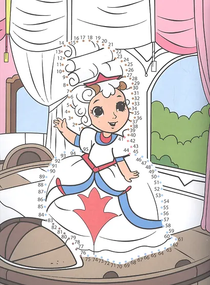 Для девочек. Раскраска по точкам - фото 3