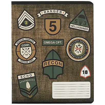 Тетрадь в клетку Academy Style, "Шевроны", 18 листов, в ассортименте - фото 5