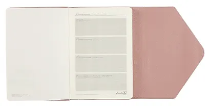 Ежедневник недат. А5 160л "Наппа экстра" розовый, кожзам, тв.переплет, обл.поролон, блинтовое тиснение, клапан в петле, офсет, ляссе - фото 4