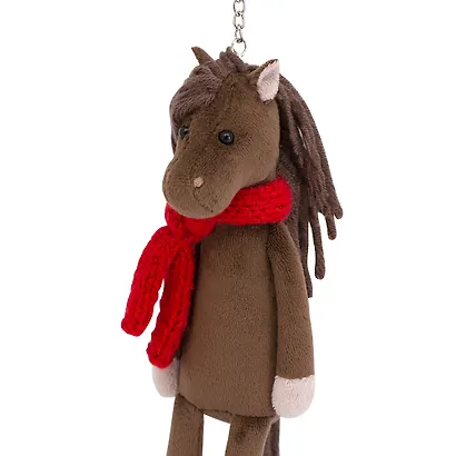 Мягкая игрушка Новый Год 2026 Коняшка Игогошка в красном шарфике (12 см) - фото 4