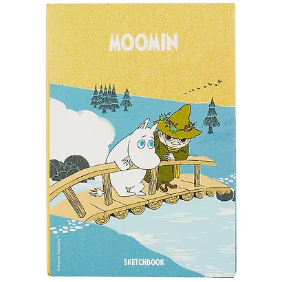 Скетчбук MOOMIN Муми-тролль и Снусмумрик на мосту (112л) (14,5х21) - фото 1
