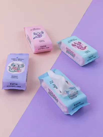 Салфетки влажные Аксолотль, 8 штук - фото 8