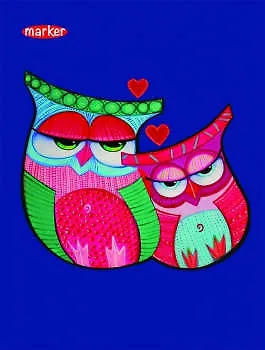 Тетрадь, 100л. А6 клетка M RKER COLOR OWL Цветные совы lexy переплет, на спирали - фото 1