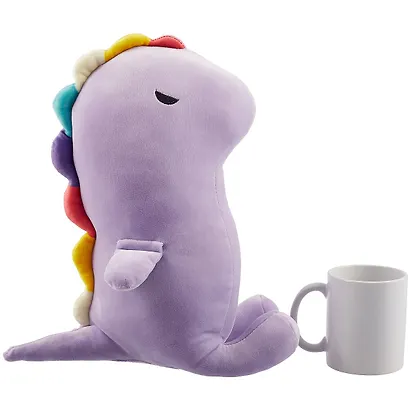 Мягкая игрушка Динозавр, радужный гребень 3 цвета микс,35 см ( текстиль) - фото 4