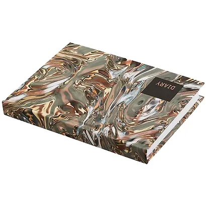 Ежедневник недат. А6 128л "Золотые волны" 7БЦ, покрытие Soft touch, офсет - фото 2