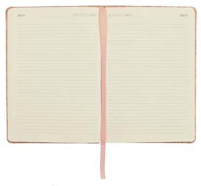 Ежедневник недат. А5 152л "Garden" коралловый, 7Б, тв.переплет, иск.кожа, скругл.углы, тонир.блок, ляссе, инд.уп - фото 5