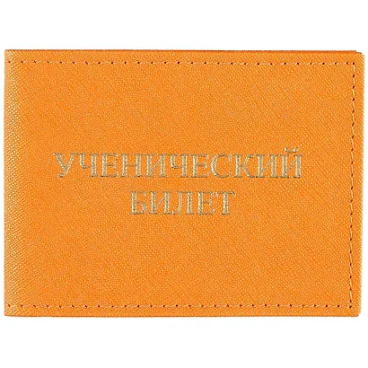 Обложка на ученический билет, оранжевая - фото 1