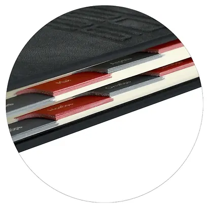 Ежедневник дат. 2026г. А5 176л "Тиволи глосс" черный, кожзам, тв.переплет, блинт.тиснение, офсет, справ.мат-лы, вырубка, закругл.углы, 2 ляссе, инд.уп - фото 14