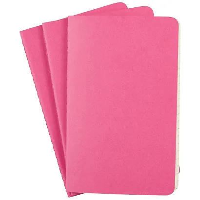 Записная книжка Moleskin Cahier Journal Pocket, 3 штуки, розовый неон, 32 листа, А6 - фото 3