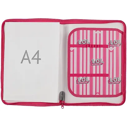 Папка для труда А4 "LOL" 33*23,5*3, пластик, молния с трех сторон, откидн.клапан - фото 3
