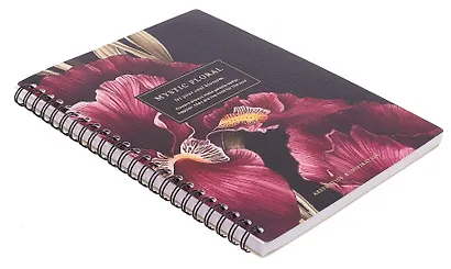 Тетрадь 96 листов в клетку "Blossom. Irises on black", на спирали - фото 2