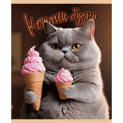 Тетрадь в клетку "Кошачьи будни", 48 листов, в ассортименте - фото 2