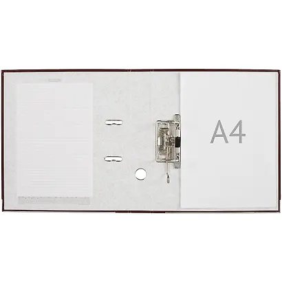 Папка архивная 50мм А4 "Business" арочн.механизм, бордовый - фото 4