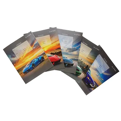 Тетрадь 18л лин. "Победитель гонок" мел.картон, офсет 60г/м2, поля, ассорти - фото 4