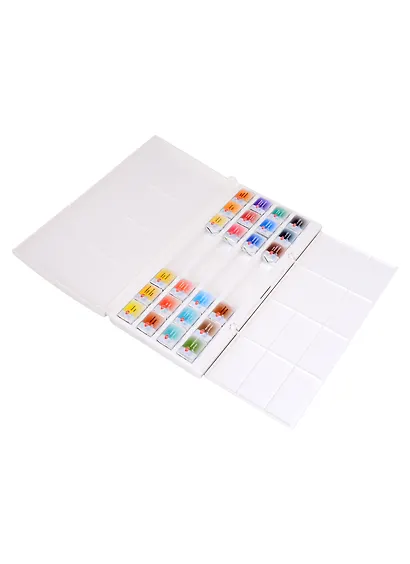 Краски акварельные 24цв 2,5мл "Белые ночи" Третьяковская галерея. Выставка М. Врубеля, кювет, с палитрой, пластик.пенал, ЗХК - фото 3