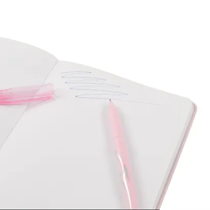 Ручки гелевые пиши-стирай синие 12 штук "Wave" 0,5 мм, корпус розовый, Yoi - фото 5