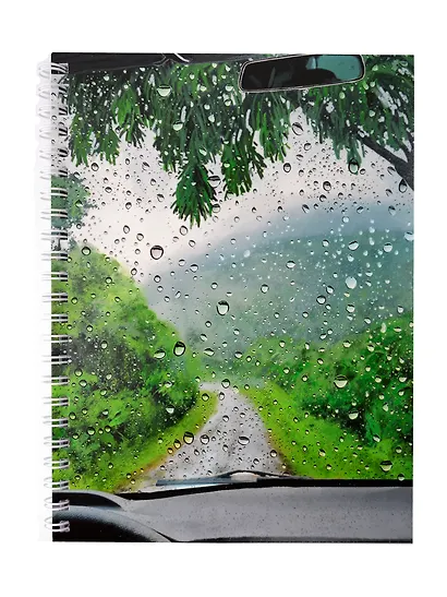 Тетрадь 96л кл. "Капли дождя" гребень, твин-лак, ассорти - фото 2