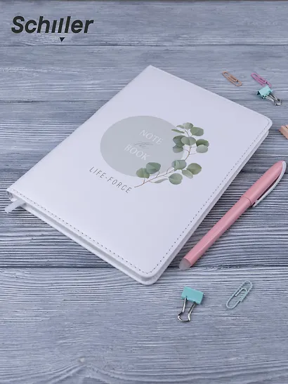 Блокнот «Flowers» А5, 96 листов в клетку, белый, сшивка, Schiller - фото 6