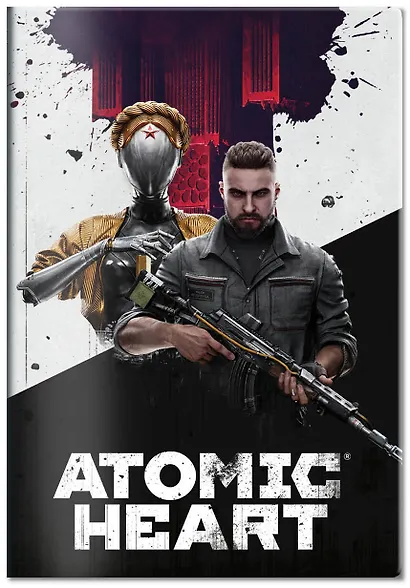 Обложка для паспорта. Atomic Heart. Близняшка и майор Нечаев (ПВХ, 185х133 мм) - фото 2