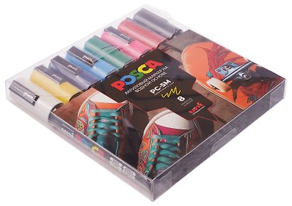 Маркеры акриловые 08цв "POSCA. Standard" 1,8-2,5мм, UNI - фото 2