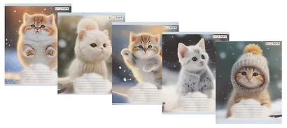 Тетрадь в косую линейку Listoff, "Котята", 12 листов - фото 1